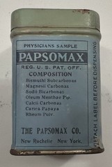 VTG Papsomax Rx Pharmaceutical Tin Early 20th Century USA