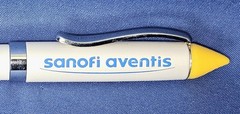 2 Drug Rep Heavy Metal Premium Sanofi Aventis Collectible Pharmaceutical Ink Pen