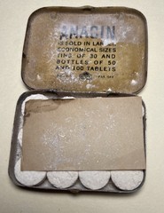 Anacin Vintage Analgesic Tablets Metal Tin, 12 Tablets w/ Directions