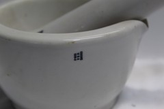Vintage Large White Coors USA Porcelain Mortar Pestle Set 520-2