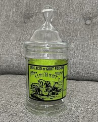 VTG Glass Apothecary Jar With Lid Army Navy Liniment Medicine Remedy 1970’s