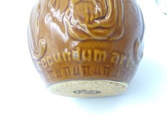 Vintage Schering Pharmacy RX jar crock Brown turquoise Mortar Vase Pottery 5″