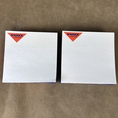 Vintage Vioxx Note Pad Paper *SPLIT INTO 2* Drug Rep Swag Pharmaceutical Notepad