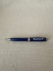 Pharmaceutical Drug Rep 2 Heavy Glucotrol XL working Pen, Silver And Blue