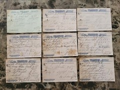 File box & 97 antique prescriptions (1911) – Dionin, Codeine, Infant Anodyne