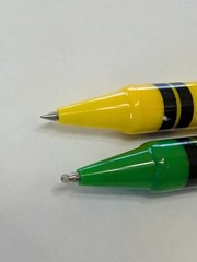 RARE Metadate CD CII Pharmaceutical Drug Rep Pen ADHD Green Yellow Crayon Click