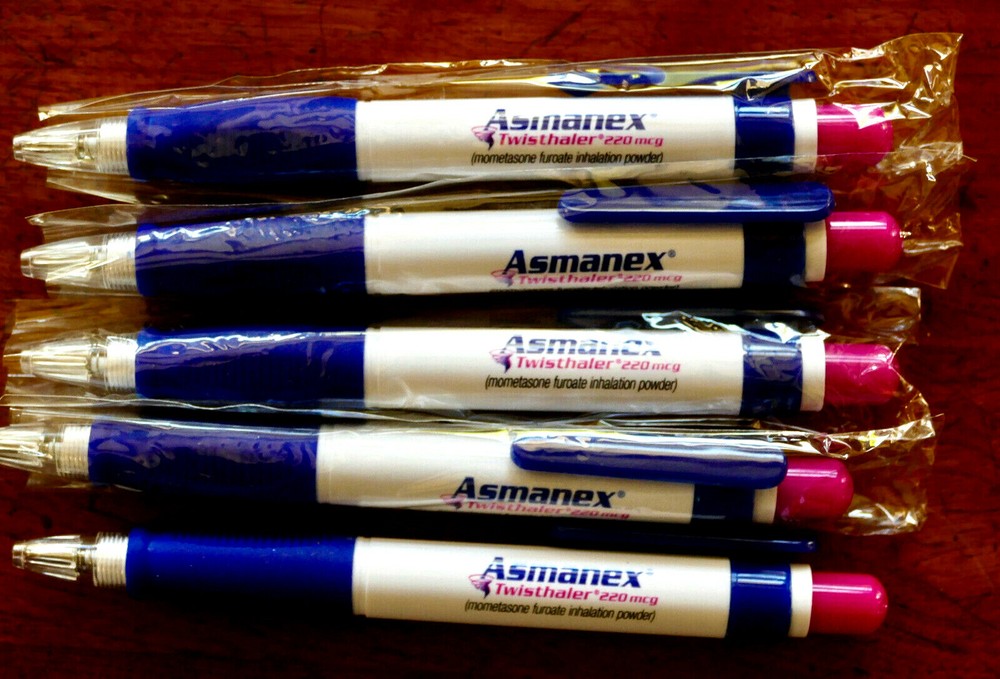 Drug Rep Pharma PEN AMNX NOS Stored Unused White Lot 5 Purple Grip TwistHal NEW