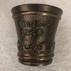 Rx Apothecary “Edict Of 1240” Frederick II, Bronze Mortar & Coricidin Pestle