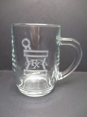 RX Clear Cup / Mug Pharmacist Pharmacy Mortar Pestle Made in USA !