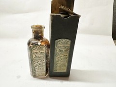ANTIQUE ENGLISH SUGAR-COATED TABLETS BOTTLE & BOX MEDICAL PHARMACY CASCARA
