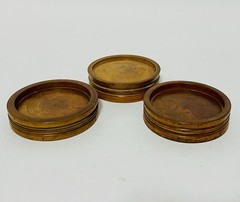 Original Antique Apothecary Chemist Turned Boxwood Treen Pill Rounders Finishers
