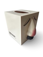 Vintage 1987 Entex LA Puffs Plus Nose Tissue Box Cover Pharmacy Advertising Fun