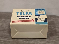 Sterile Pads Advertising Box Kendall Curity Telfa Original Content Vintage 1970s