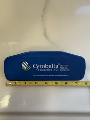 CYMBALTA Pharmaceutical Drug Rep Collectible Magnetic Clip Vintage Blue Large 8”