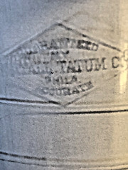 Antique 1900s Whitall Tatum Co Apothecary Glass Footed Beaker – Etched / 16oz