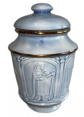 Apothecary Jar Porcelain PMA Meeting April 1988 Gift Lederle Vintage Hippocrates