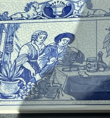 SET OF 5 DELFT HOLLAND PHARMACY SCIENCE TILES 1987 For BURROUGHS WELLCOME CO.