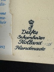 Delft Vintage Blue & White Burroughs Wellcome Co Pharmacy Scholarship Tile 1992
