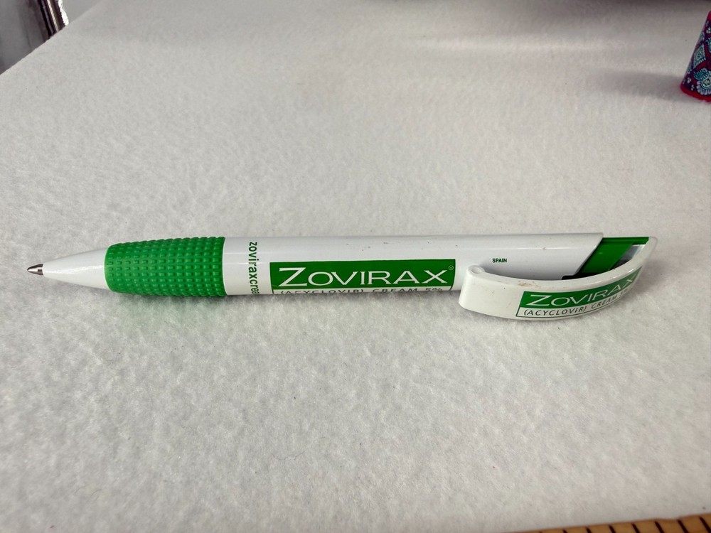ZOVIRAX Drug Rep Advertising Pen Pharmaceuticals Collectable Rx Pharma Write Ink