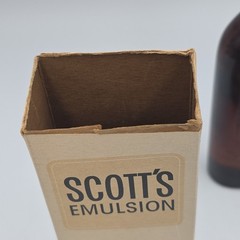 Vintage 1950’s SCOTT’S EMULSION BOTTLE w/ Contents Harold Ritchie, CLIFTON NJ