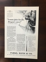 1928 vintage original print ad Park, Davis & Co. Pharmaceutical Products