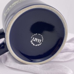 Vintage Prozac Mug Advertising Blue Gold Rim Coffee Pharmaceutical Cup Mug Linyi