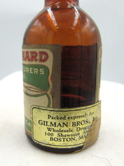 BW – 1920’s Magnus, Mabee & Reynard Oil of Nutmeg 3 1/4 “ Amber Medicine bottle