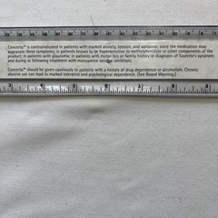 Concerta Pharmaceutical Drug Rep Ruler ADHD School Teacher Graphic Collectible