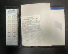 New Cenestin Pharmaceutical Drug Rep Collectible Memo Pad/Paper Calendar/ Cover
