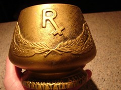 Vintage Apothacary Pharmacy Bronze Mortar & Pestle Double Sided Embossed Nice!!!