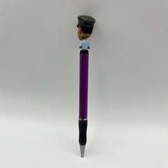 Ultracet Pharmaceutical/Drug Rep Purple Twist Pens Policeman Bobblehead LOT OF 3