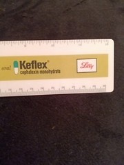 Vintage 1971 Drug Rep KEFLEX RULER Lilly Cephalexin Monohydrate RARE 12″ / 30cm