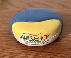 Ambien CR STRESS BALL Pill Shaped Drug Rep Promo Advertising Rare