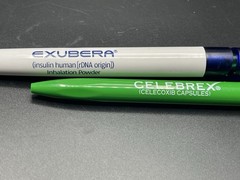 Exubera & Celebrex Pharmaceutical Drug Rep Leece Pens
