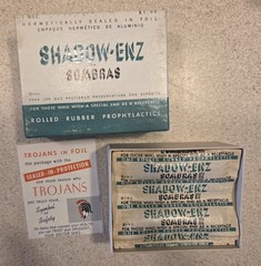 Vintage 1950s Shadow-Enz Prophylactics Master Box Set Condoms Trojans Pharmacy