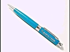 Vintage Pfizer Lipitor Pharmaceutical Ballpoint Pen Blue Metal Drug Rep