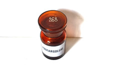 PROTARGOLUM, Vintage Glass Apothecary Pharmacy Brown Jar, 50 ml, Cap