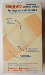 Vintage Band-Aid Extra Large Plastic Strips 2″ Bandages 10 Pack In Box