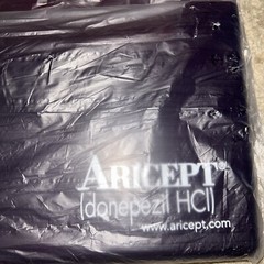 Vintage New Sealed Aricept Chart Holder Burgundy Pharmaceutical Drug Rep Pfizer