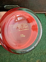 Vintage Eli Lilly Trinsicon Glass Paperweight Red Blood Cell Medical Advertising