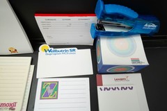 Pharmaceutical Drug Rep Partial Notepad Sticky Notes Stapler Message Pad Lot Vtg