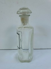 Clear Bottle 250ml, Vintage Glass Apothecary / Pharmacy, TINCTURA FERRI POMATI