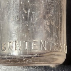 VTG Clear Glass Pharmaceutical Medicine Bottle Pharmacy „CONTENTS 3 FLD OZS“