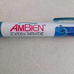 AMBIEN CR Drug Rep Collectible Chubby Pen RARE Pharmaceutical Black Ink