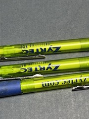 Vintage Zyrtec (3 Pcs) Pharmaceutical Rep Pens Drug Rep Plastic Metal Ink Work