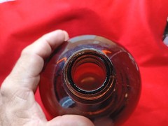 Vintage 1950s One Gallon Amber Apothecary Bottle Sharpe & Dohme
