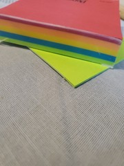VTG Pepcid E-See Tac Note Pad Multi Color Rainbow Edge Drug Rep Swag Merck Cube