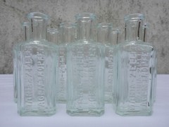 2X Old Small Medicine Glass Pharmacy Apothecary Bottle Maria Zeller Magnet Drops