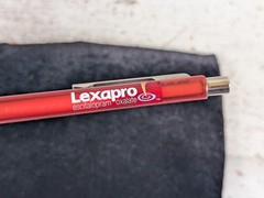 Lexapro Advertising Pen Red Translucent Black Ink Works Doctor Drug Company