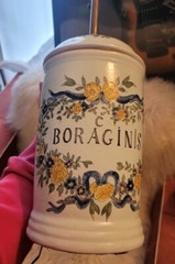 🌼💡VTG Apothecary Jar Pharmacy Drugstore Jar Lamp “Confect Boraginis”🌼💡